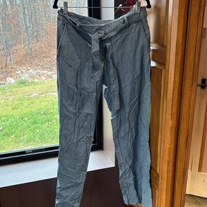 J. Crew women’s chambray belted wide leg pants